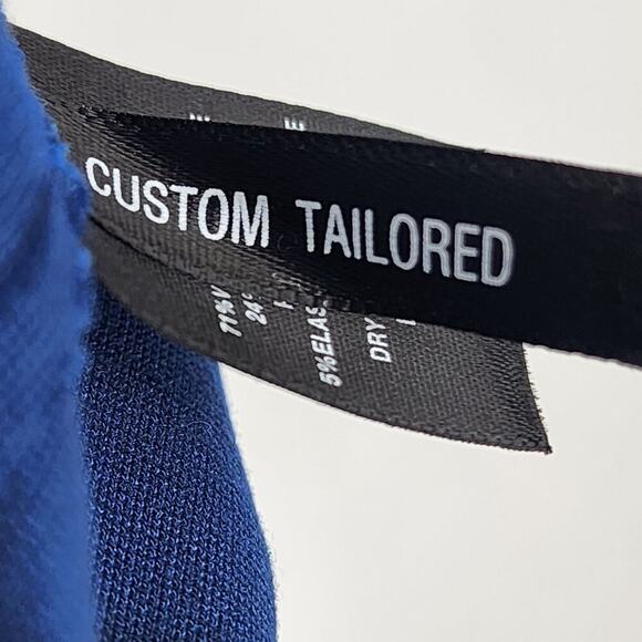 Lafayette 148 Blue Custom Tailored Short Sleeve Fit & Flare Dress Medium - Picture 3 of 6